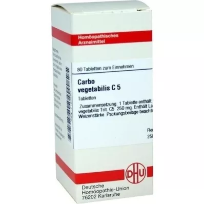 CARBO VEGETABILIS C 5 Tabletten, 80 St
