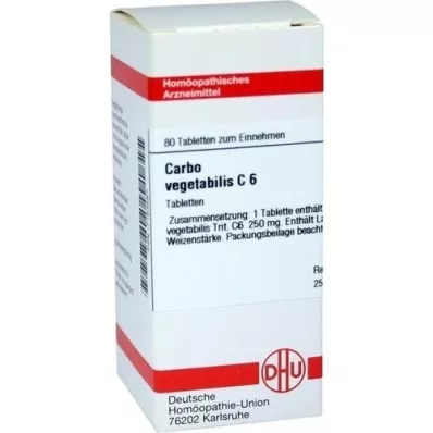 CARBO VEGETABILIS C 6 Tabletten, 80 St