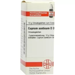 CUPRUM ACETICUM D 3 Globuli, 10 g