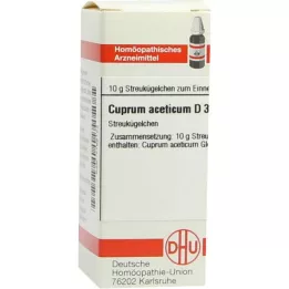 CUPRUM ACETICUM D 3 Globuli, 10 g