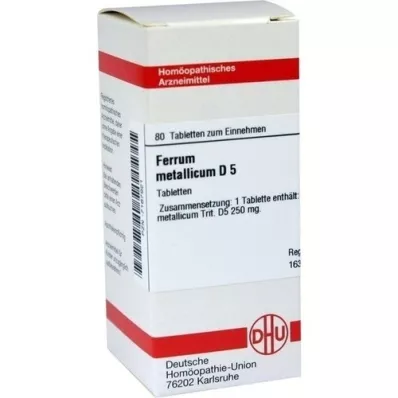 FERRUM METALLICUM D 5 Tabletten, 80 St