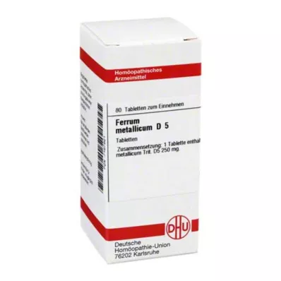 FERRUM METALLICUM D 5 Tabletten, 80 St