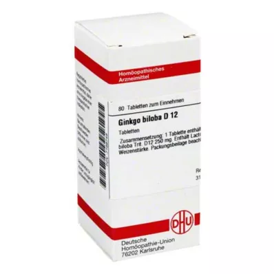 GINKGO BILOBA D 12 Tabletten, 80 St