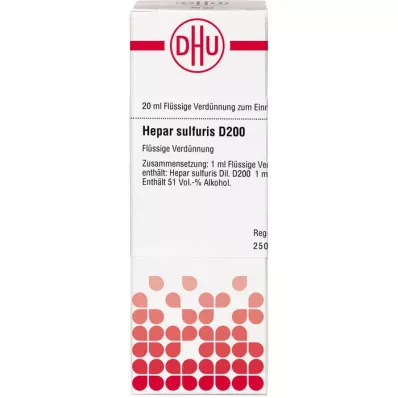 HEPAR SULFURIS D 200 Dilution, 20 ml