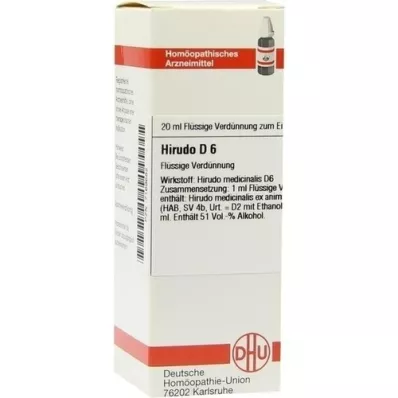 HIRUDO D 6 Dilution, 20 ml