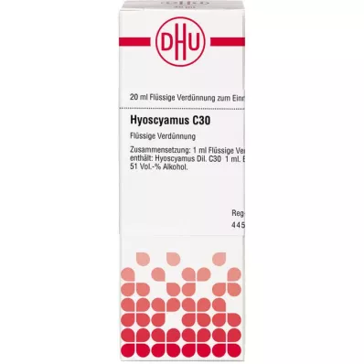 HYOSCYAMUS C 30 Dilution, 20 ml