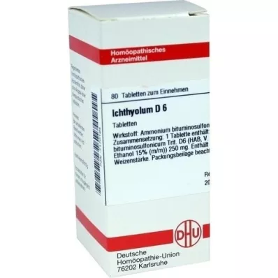 ICHTHYOLUM D 6 Tabletten, 80 St