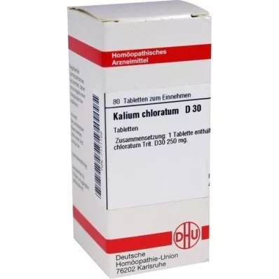 KALIUM CHLORATUM D 30 Tabletten, 80 St