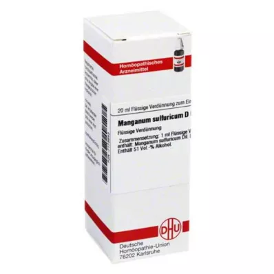 MANGANUM SULFURICUM D 6 Dilution, 20 ml MANGANUM SULFURICUM D 6 Dilution, 20 ml