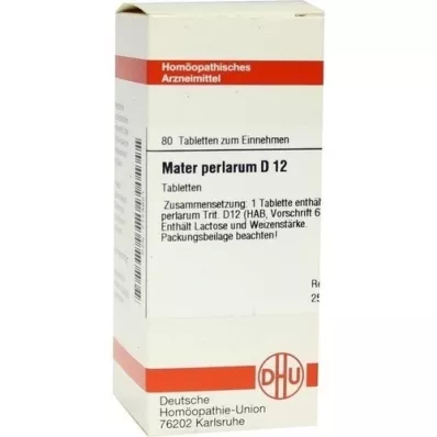MATER PERLARUM D 12 Tabletten, 80 St
