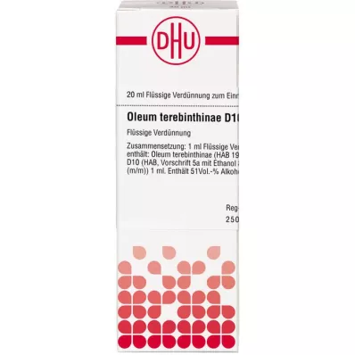 OLEUM TEREBINTHINAE D 10 Dilution, 20 ml