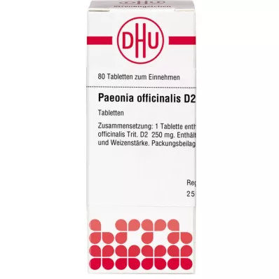 PAEONIA OFFICINALIS D 2 Tabletten, 80 St