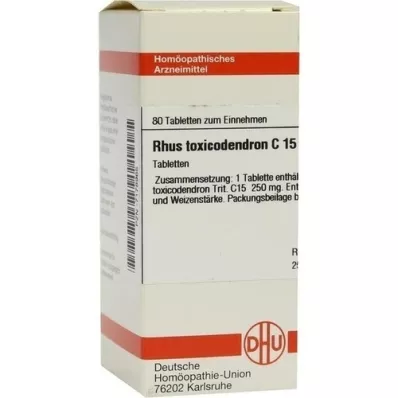 RHUS TOXICODENDRON C 15 Tabletten, 80 St