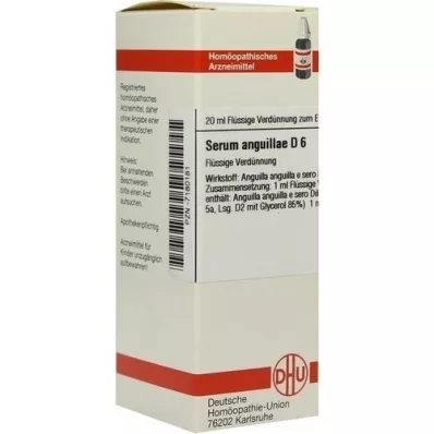 SERUM ANGUILLAE D 6 Dilution, 20 ml