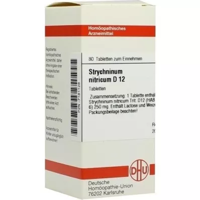 STRYCHNINUM NITRICUM D 12 Tabletten, 80 St