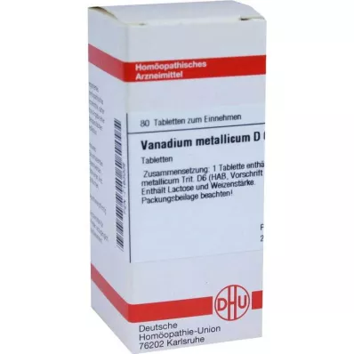 DHU Vanadium metallicum D 6 Tabletten, 80 St