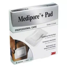 MEDIPORE+Pad 3M 5x7,2cm 3562NP Pflaster, 5 St