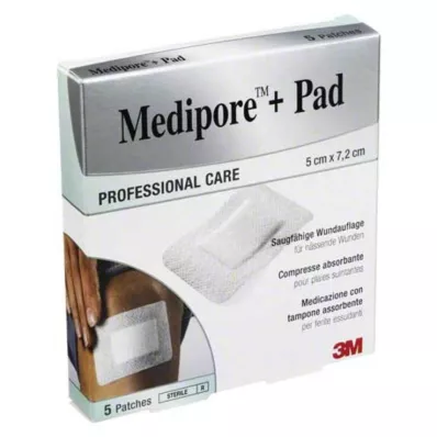 MEDIPORE+Pad 3M 5x7,2cm 3562NP Pflaster, 5 St