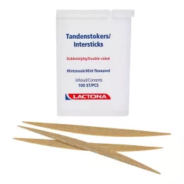 ZAHNHÖLZER Lactona Intersticks mint doppelendig, 100 St