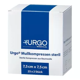 URGO MULLKOMPRESSEN 7,5x7,5 cm steril, 25X2 St