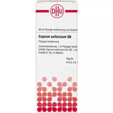 CUPRUM SULFURICUM D 6 Dilution, 50 ml