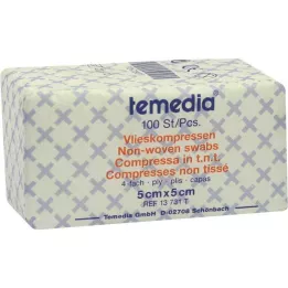 Vlieskompressen 5x5 cm unsteril 4fach, 100 St