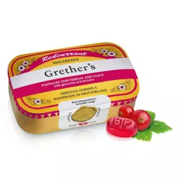 GRETHERS Redcurrant+Vitamin C zuckerfrei Pastillen, 110 g