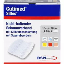 CUTIMED Siltec Schaumverb.10x10 cm nicht haftend, 12 St