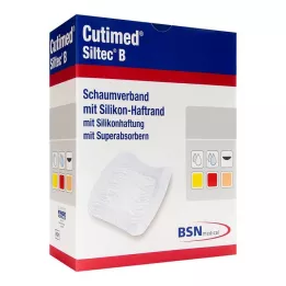 CUTIMED Siltec B Schaumverb.7,5x7,5 cm m.Haftr., 12 St