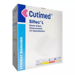 CUTIMED Siltec L Schaumverb.10x10 cm dü.san.haf., 12 St