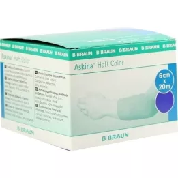 ASKINA Haftbinde Color 6 cmx20 m blau, 1 St