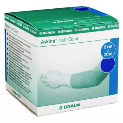 ASKINA Haftbinde Color 8 cmx20 m blau, 1 St
