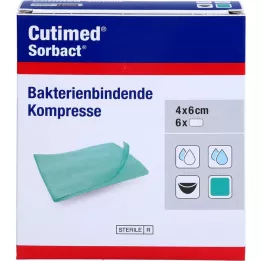 CUTIMED Sorbact Kompressen 4x6 cm, 6 St