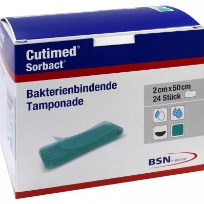 Cutimed Sorbact Tamponaden 2x50 cm, 24 St