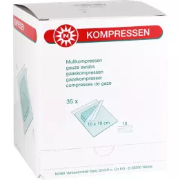 MULLKOMPRESSEN 10x10 cm steril 16fach, 35X2 St