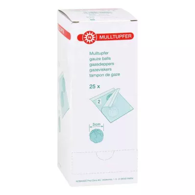 Mulltupfer pflaumengross steril (25x2 stk)
