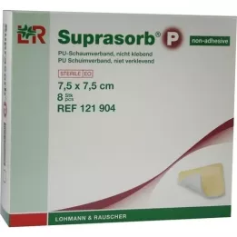 SUPRASORB P PU-Schaumv.nicht klebend 7,5x7,5 cm, 8 St