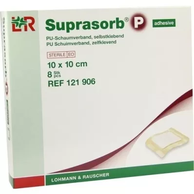 SUPRASORB P PU-Schaumv.selbstklebend 10x10 cm, 8 St