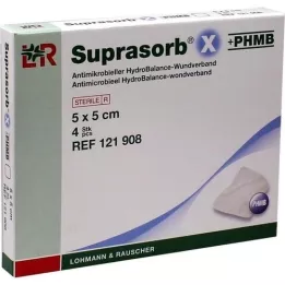 SUPRASORB X+PHMB HydroBalance Wundverb.5x5 cm, 4 St