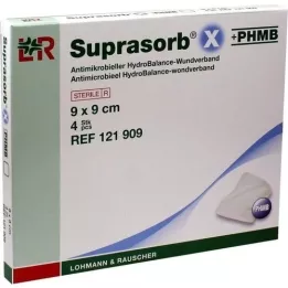 SUPRASORB X+PHMB HydroBalance Wundverb.9x9 cm, 4 St