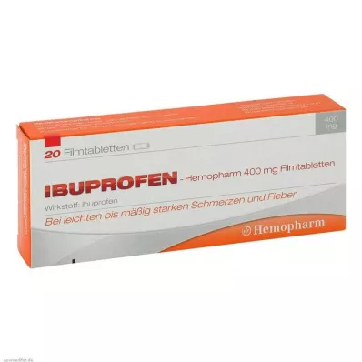 Ibuprofen Hemopharm 400 mg Filmtabletten, 20 St