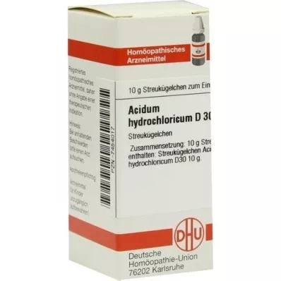 ACIDUM HYDROCHLORICUM D 30 Globuli, 10 g