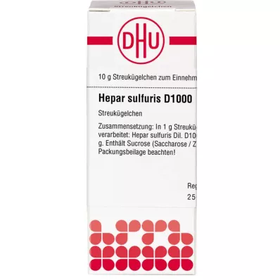 HEPAR SULFURIS D 1000 Globuli, 10 g