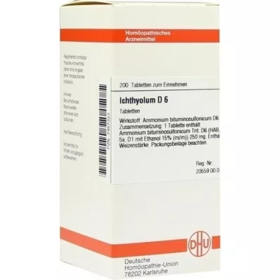 ICHTHYOLUM D 6 Tabletten, 200 St
