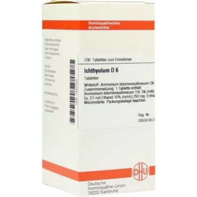 ICHTHYOLUM D 6 Tabletten, 200 St
