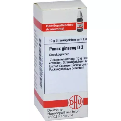 PANAX GINSENG D 3 Globuli, 10 g