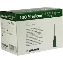 STERICAN Kanülen 21 Gx1 0,8x25 mm, 100 St