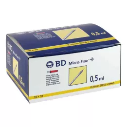BD MICRO-FINE+ Insulinspr.0,5 ml U40 8 mm, 100X0.5 ml