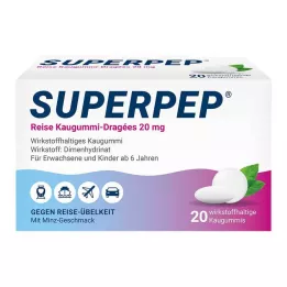 SUPERPEP Reise Kaugummi Dragees 20 mg, 20 St