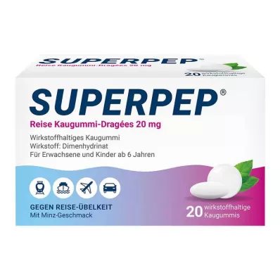 SUPERPEP Reise Kaugummi Dragees 20 mg, 20 St SUPERPEP Reise Kaugummi Dragees 20 mg, 20 St